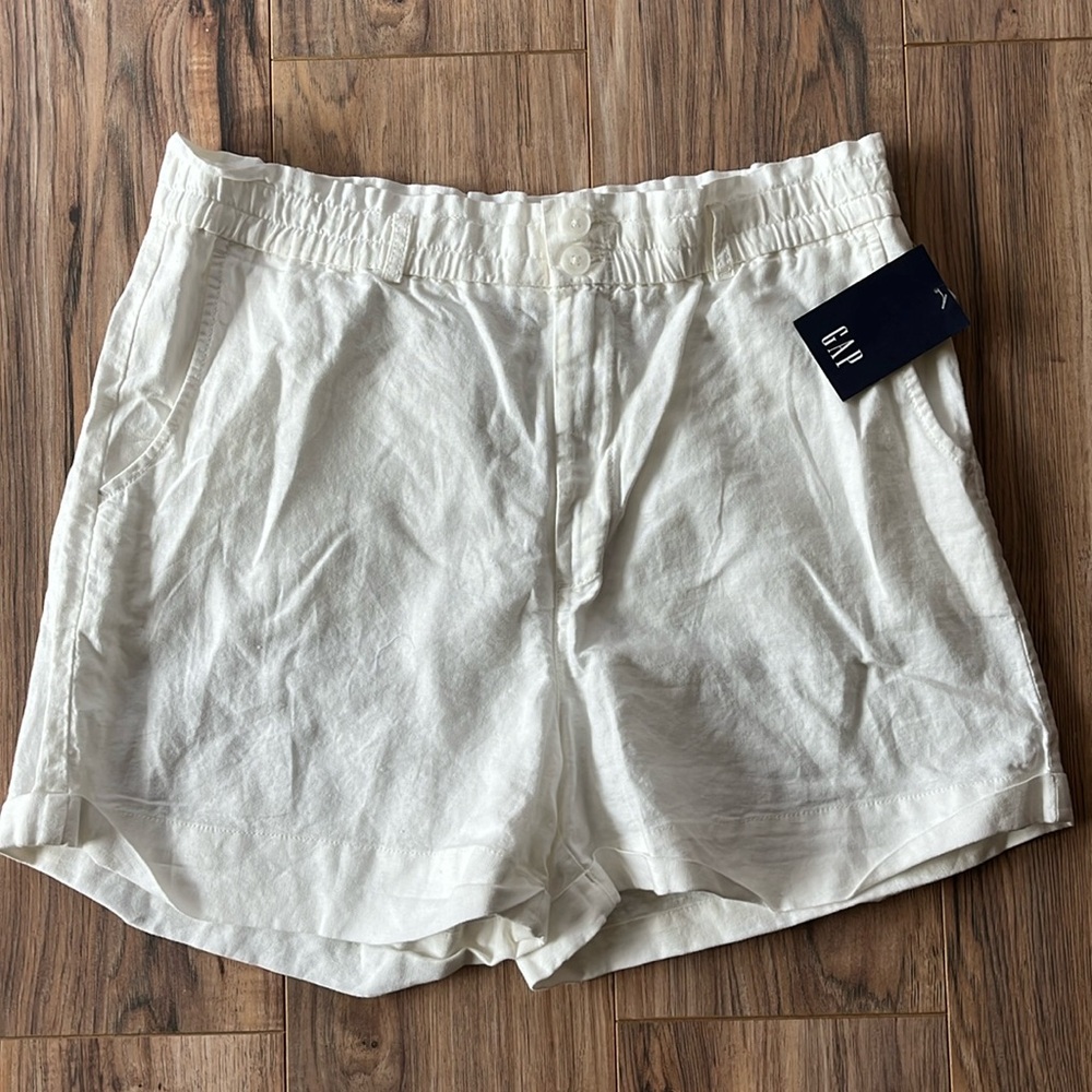 White Linen Shorts